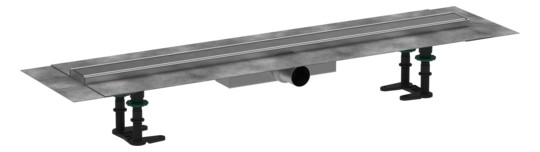 hansgrohe Duschrinne RainDrain Compact 800 mm, Komplettset, für flache Installation, Edelstahl gebürstet