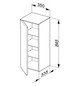 KEUCO Mittelschrank Royal Reflex 35x84,5x33,5cm, 1-türig, links, weiß/weiß