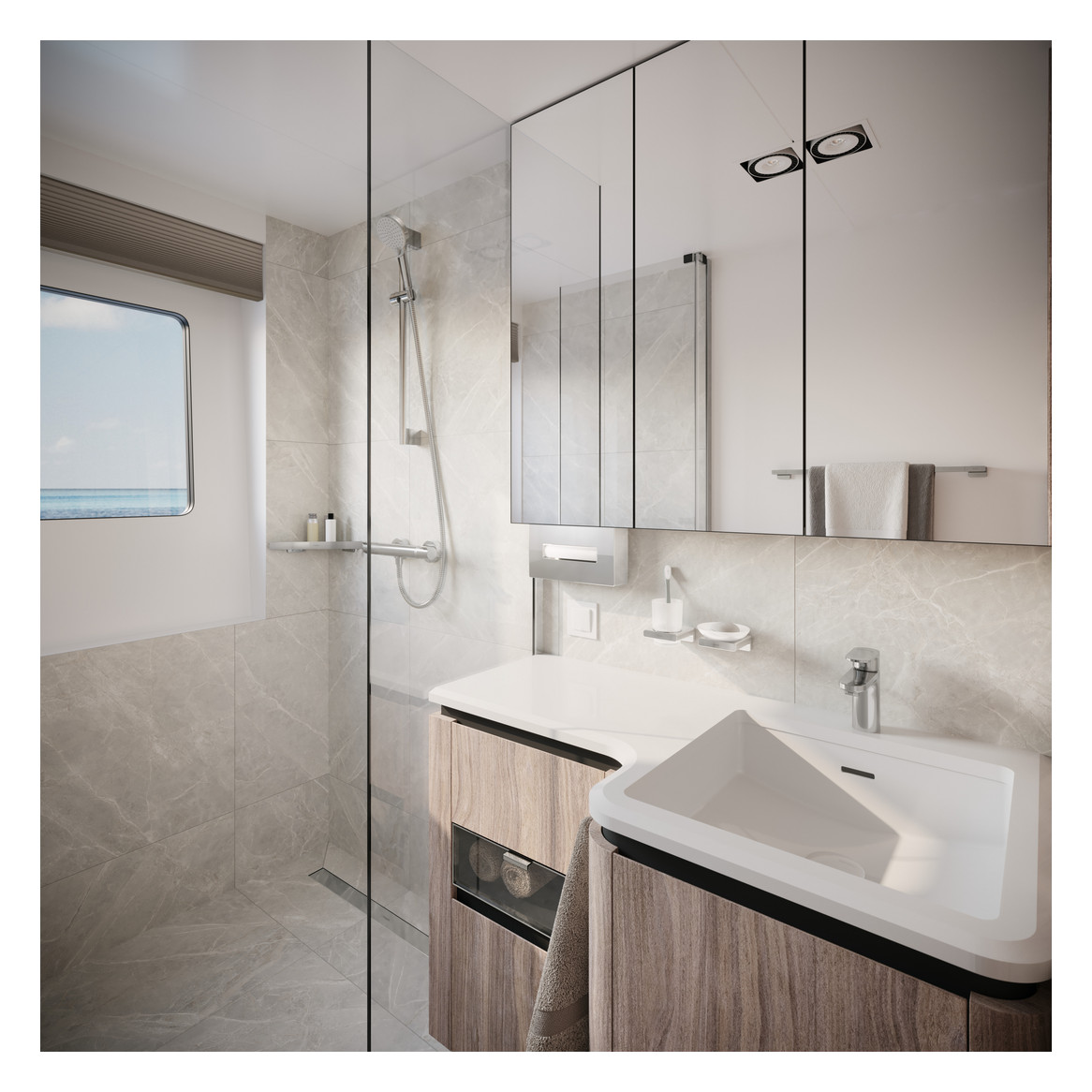 hansgrohe Brausethermostat Ecostat Comfort 304x103mm, AP, 1 Verbraucher, chrom