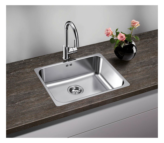 Blanco Becken SUPRA 500-IF R12 54 x 44 cm, Edelstahl Bürstfinish