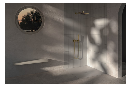 Bette Duschfliese PLUS BetteAir 1500 x 1000 mm, bahama beige, Rechteck, glasierter Titan-Stahl