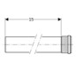 Geberit Rohr Silent PP DN 100, 150 mm, mit Muffe, schalloptimiert