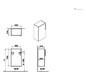 VitrA Bad Halbhochschrank Root Flat Compact 42x27x70cm, 1 Tür, Türanschlag links, Korpus Sturmgrau Matt