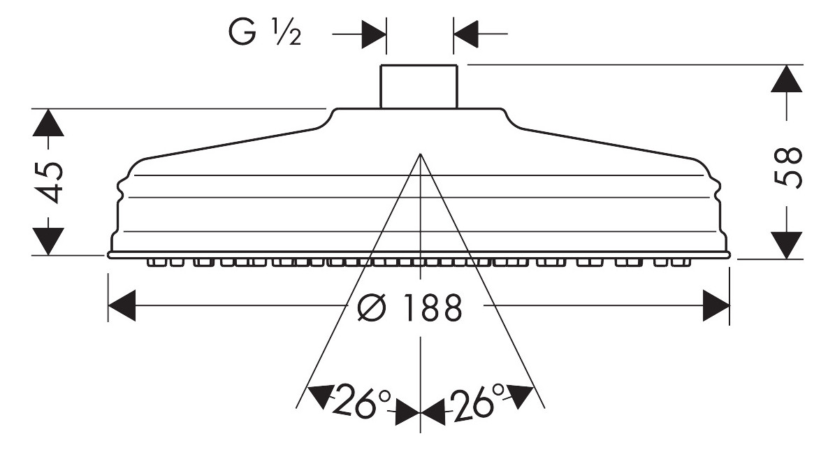 hansgrohe Kopfbrause Axor Montreux Ø 180 mm, brushed gold optic, Decken- oder Wandmontage, 1jet hansgrohe Kopfbrause Axor Montreux Ø 180 mm, brushed gold optic, Decken- oder Wandmontage, 1jet