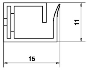 Verdrahtungskanal lgr 10x10x250mm m.OT hfr Bodenl