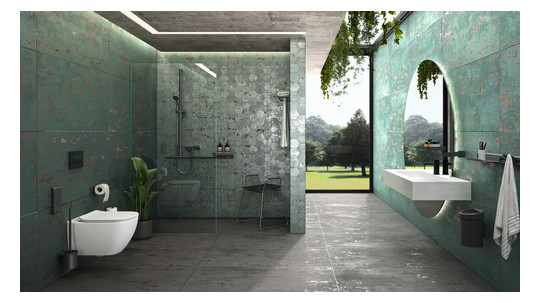 NB Cavere WC-Bürstengarnitur 7525500 110x130x455 Carbonschwarz