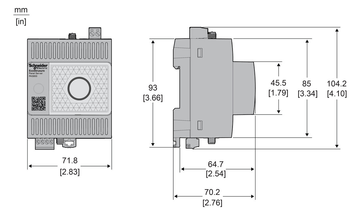 Gateway Modbus Einb 110-277V LED 4TE m.LED-Anz IP30