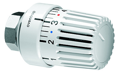 Oventrop Thermostat Uni LH weiß, 7-28 °C, mit Nullstellung, mit Flüssig-Fühler