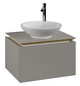 V&B Waschtischunterschrank Legato 60x38x50cm, Waschtisch mittig, Soft Grey
