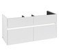 V&B Waschtischunterschrank Collaro 115,4x54,6x44,4cm, Waschbecken mittig, LED, white matt