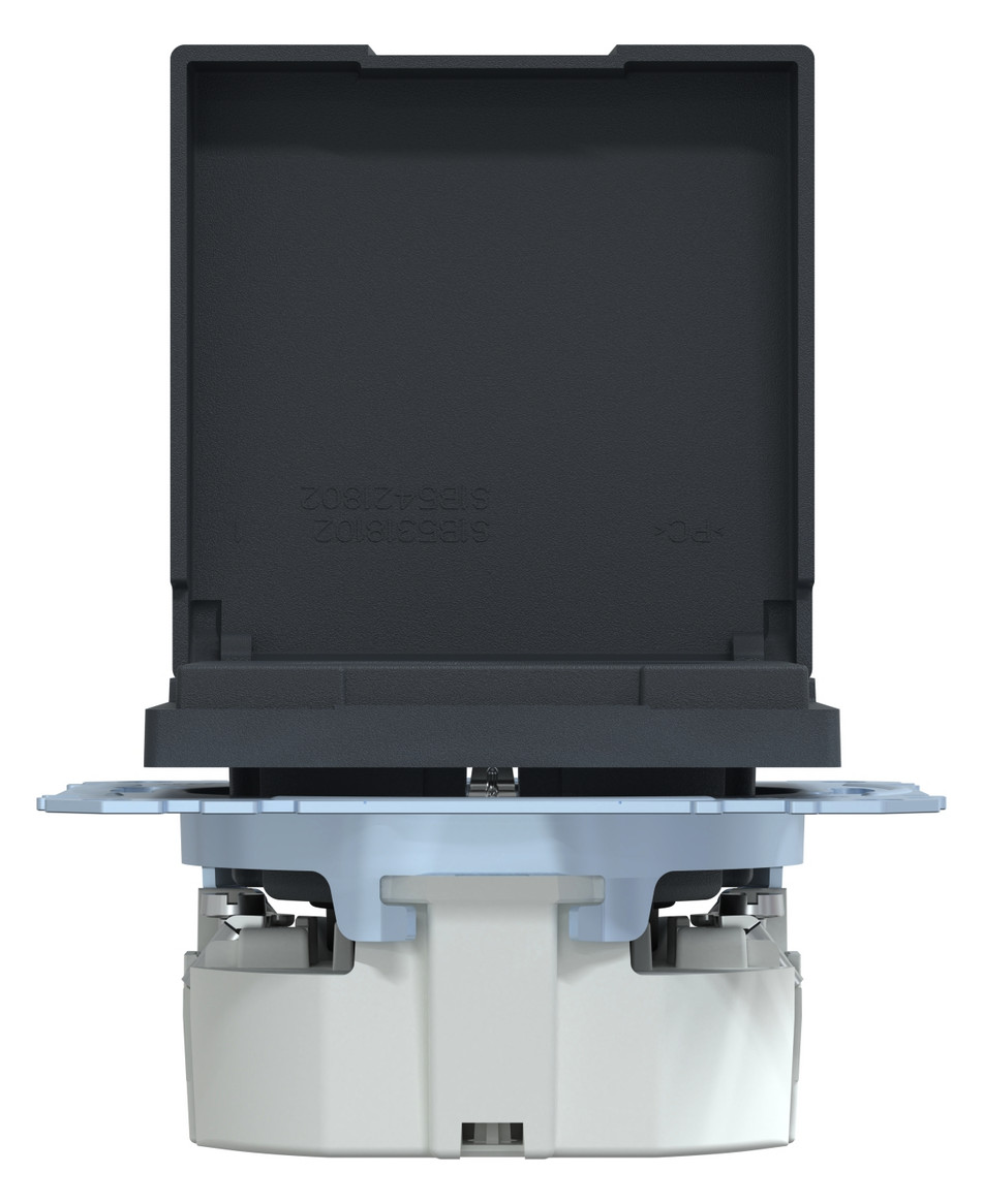 Steckdose 1f anth mt System M UP m.BS Klappd Mit erhöhtem Berührungsschutz