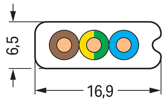 PVC-Steuerleitung Serie 897 3G2,5 gr Polyvinylchlorid (PVC) Farbe -15-90°C