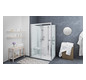 Roth Komplettdusche Vinata Comfort Eck 1660 x 677 x 2160 mm, ESG Rückwände anthrazit, ESG Schiebetür klar