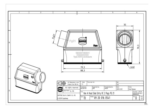 HART Tüllengehäuse           09200160541 
