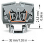 Reihenklemme 0,08-2,5qmm Serie 264 24A 1Etage 2kl gr Hutschiene TH15