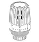 Heimeier Thermostat-Kopf K Clips/Merkzahl 1-5, Standard, weiß
