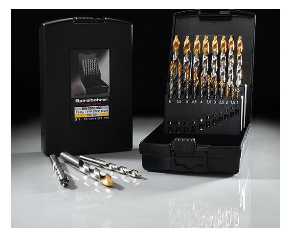 Bild Spiralbohrersatz HSS-G STEPTECH, 25-teil ig DIN338 118° Spitzenwinkel EXACT-6