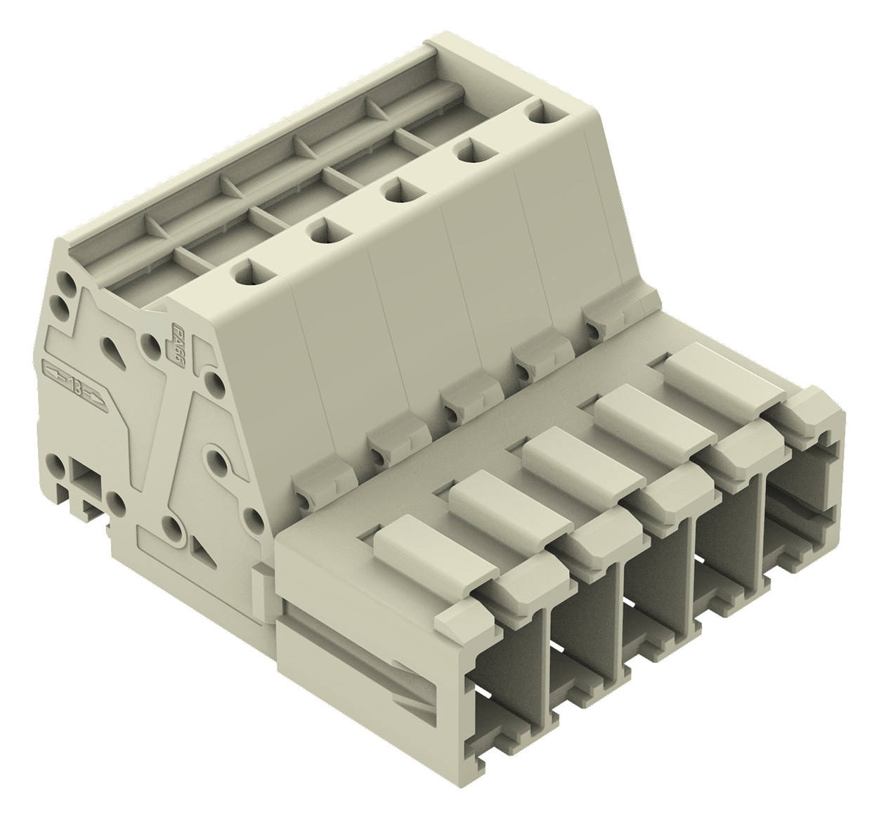 Verbindungsklemme 5p lgr Serie 831 41A 0,5-10qmm Thermopl 7,62mm Federzugans