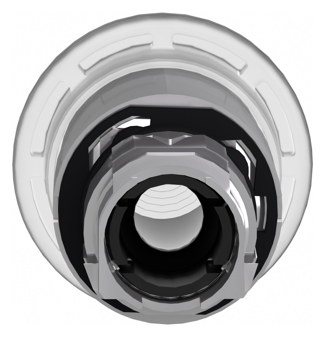 Drucktaster Front 1f ws bel.b Ø22,5mm rnd Geeignet für Beleuchtung IP66