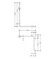 HEWI Duschhandlauf 801 762 x 1250 mm, stahlblau, mit Brausehalterstange