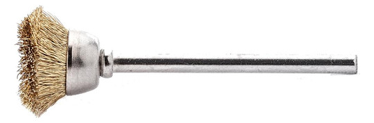 LESSMANN-Miniatur-Topfbürste, Messing gewellt -...