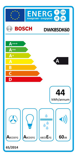 Wandesse 790mm sw A 60dB 430cbm/h Ø150mm LED 3st Uml T325mm