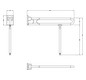 Normbau Stützklappgriff Nylon Care 750mm, 900 mm, taupe