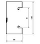 Geräteeinbaukanal ST 130x66mm ver-ws RAL9016 GEB-K besch 7700qmm 2000mm