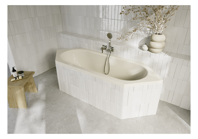 6-Eck-Badewanne BetteStarlet 2060 200x75x42cm, pergamon