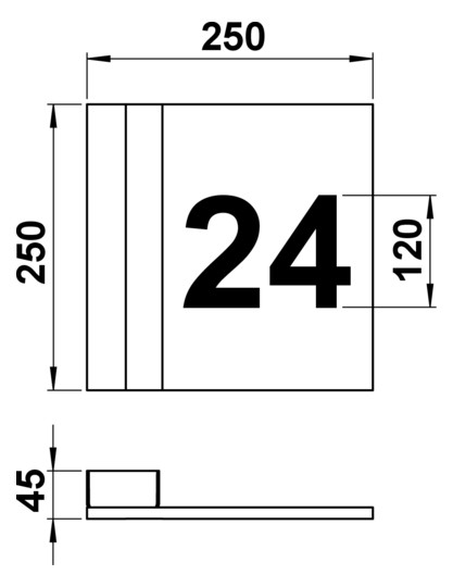 ALBERT LED-Hausnummernl. ED IP44  696006 