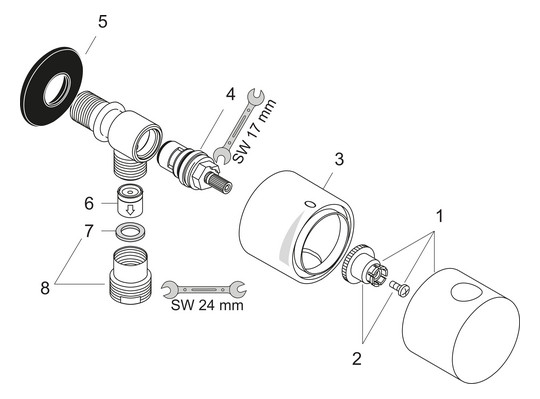 hansgrohe Absperrventil Fixfit Stop AP, chrom
