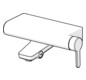 HANSA Wannen-Einhebelmischer HANSADESIGNO Style AP, Ausladung 146mm, chrom