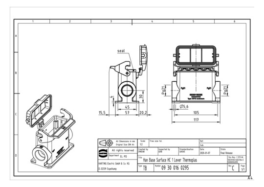 HART Sockelgehäuse           09300160295 