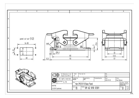 HART Anbaugehäuse 6EMV/B-    09628100301 