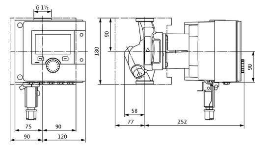 Wilo Trinkwasserpumpe Stratos MAXO-Z 25/0,5-6, G 1 1/2, 180 mm, PN 16