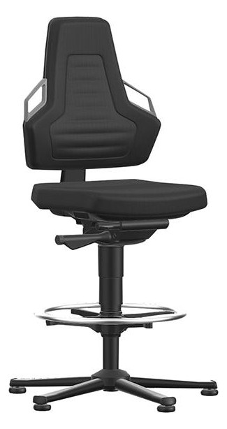 Bild Bimos Arbeitsstuhl Nexxit 3 Griff grau Sitzhöhe 570-820 mm Stoff schwarz,Fußring-0