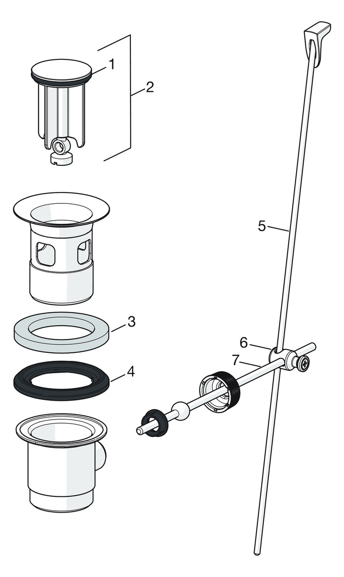 HANSA Waschtisch-Einhebelmischer HANSAPINTO XL mit Ablaufgarnitur, Ausladung 115mm, chrom