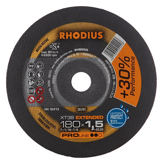RHODIUS-Trennscheibe XT38 - 180x1,5mm, gerade