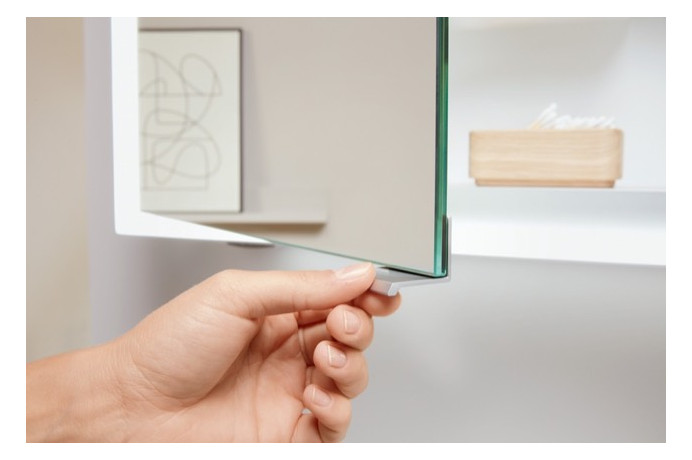 V&B Einbau-Spiegelschrank MY VIEW NOW 120 x 75 x 16,8 cm, LED-Beleuchtung, 3 Türen, mit Sensorschalter