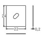 Kupplung/Verbinder ger si Alu L22mm B24mm H0,2mm