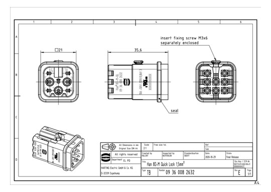HART Han 8D-M Quick Lock 0,3 09360082632 