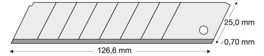 LUTZ-Abbrechklingen 25mm (10 Stück)