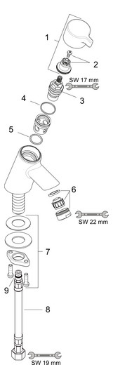 hansgrohe Standventil 40 Talis S nur Kaltwasseranschluss, ohne Ablaufgarnitur, chrom