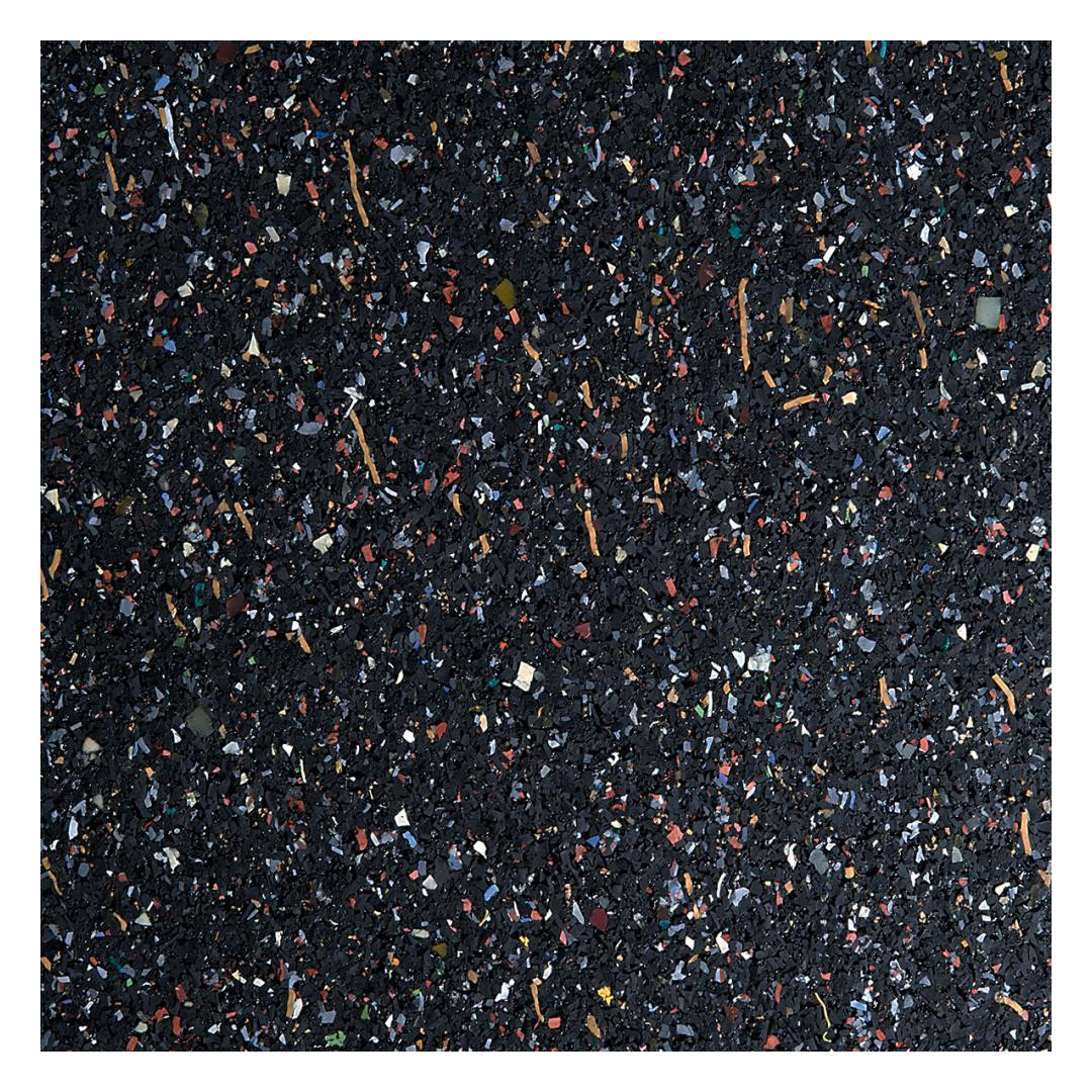 Bild Recyclingmatte Gummi/PU, schwarz-bunt 3m m, 1500mm 5m - Neutral-1