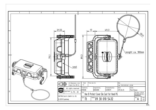 HART Han 10B-AK-LB-Dichtung  09300105432 