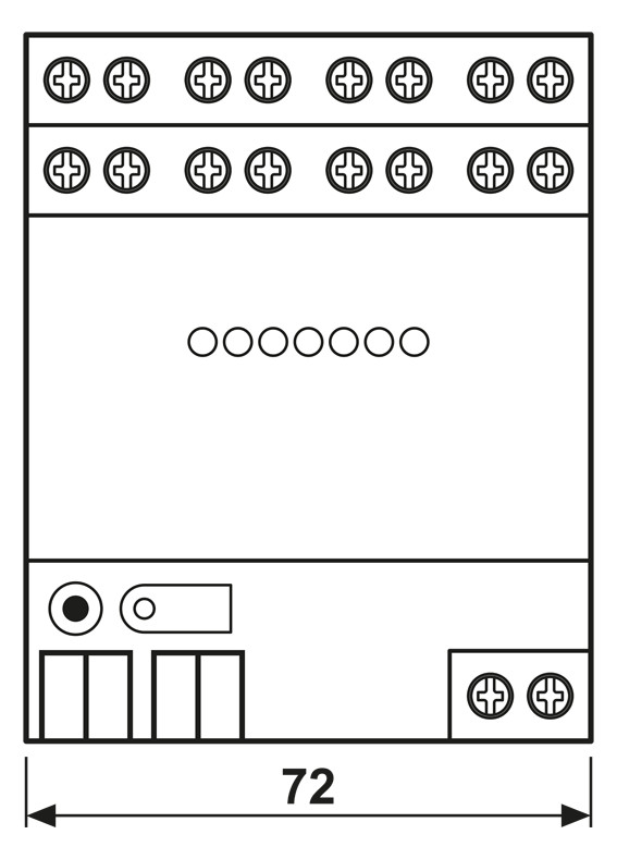 Binäreingang KNX REG 4TE LED 8f m.LED-Anz