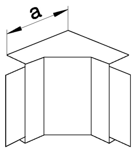 Inneneck LF-K 110x61mm ver-ws RAL9016 HFT hfr Kst unbeh