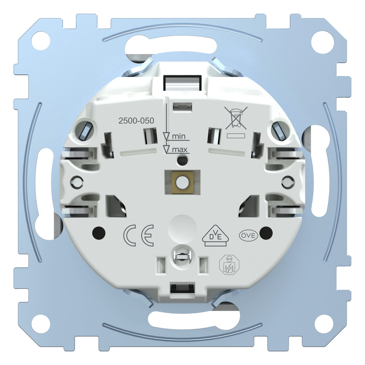 Steckdose 1f alu mt System M UP m.BS IP20 Mit erhöhtem Berührungsschutz