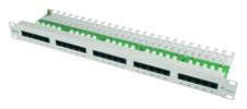 Patchpanel 25Ports 1HE Cat3 RAL7035 19Zoll-Einbau