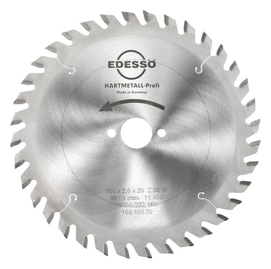 EDESSÖ-HW-Kreissägeblatt - 160x2,6x20mm, 36 WZ